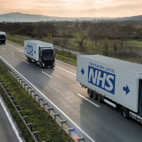 Mobile vaccination centres in shipping containers